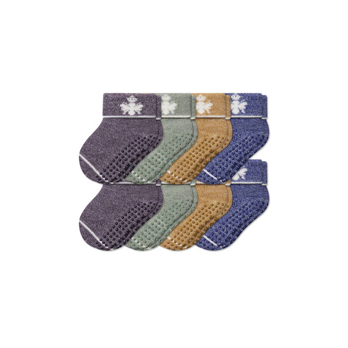 Baby Merino Wool Blend Gripper Calf Sock 8-Pack (6-12 Months)