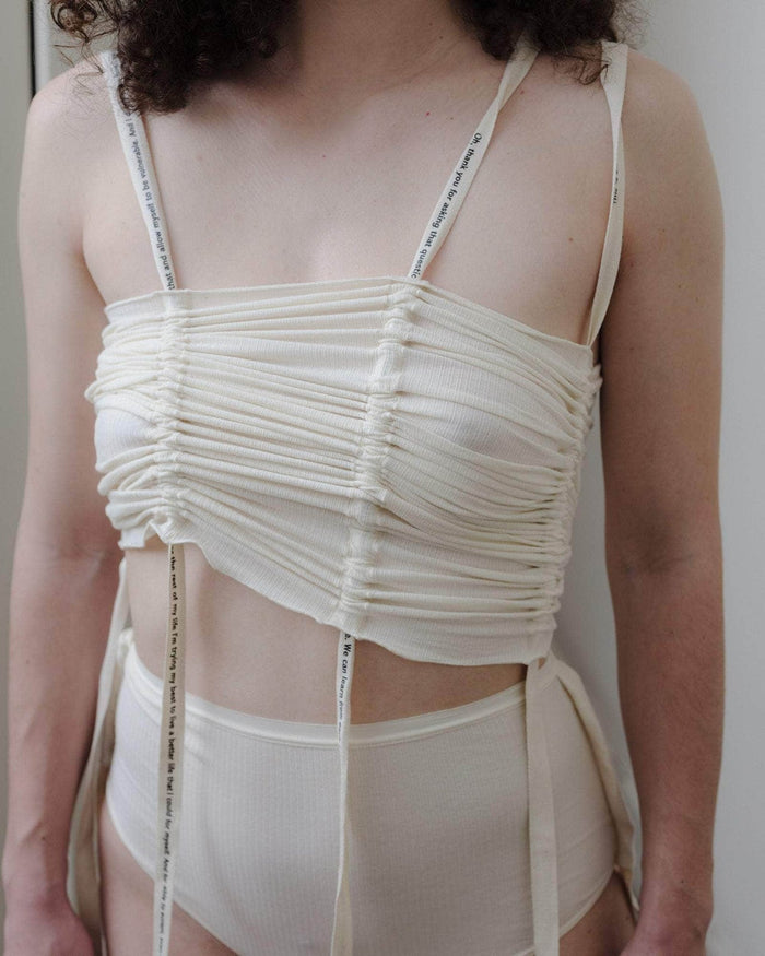 Baserange - Hewn Strap Top en Coton Biologique - Non Teinté-Tops-TOHS-RB-SP24