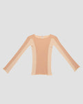 Baserange - Sun Longsleeve Tee en Coton Biologique - Rose Camel-Tops-TOSU-CG-SP24