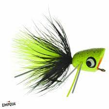 BASS POPPER W/LEGS Umpqua BLACK 06 Flies Rivers and Glen Trading Co