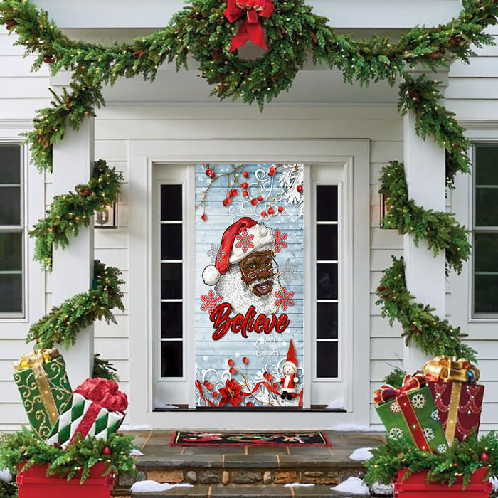 DoorFoto Door Cover Believe in Santa
