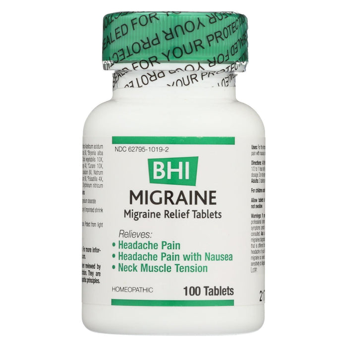 BHI Migraine Relief Tablets – Natural Homeopathic Headache Support