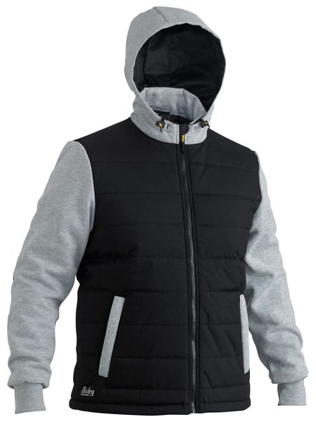 Bisley Flx And Move Contrast Puffer Fleece Hooded Jacket