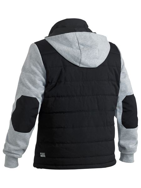 Bisley Flx And Move Contrast Puffer Fleece Hooded Jacket