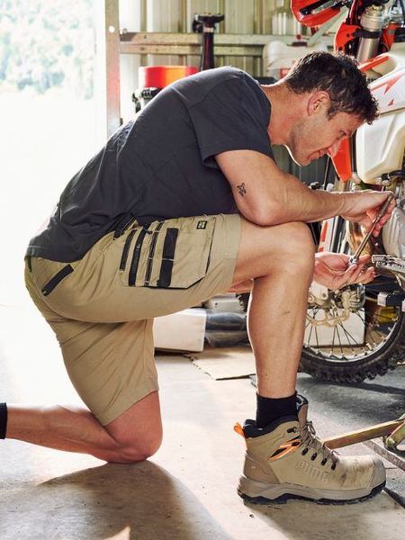 Bisley Flx And Move Cotton Elastic Waist Cargo Short