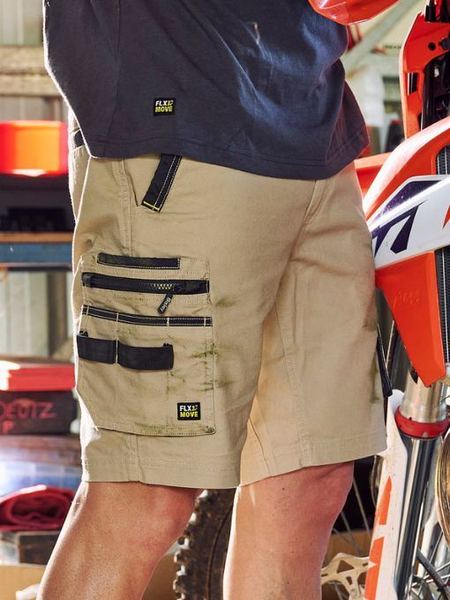 Bisley Flx And Move Cotton Elastic Waist Cargo Short