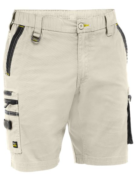 Bisley Flx And Move Cotton Elastic Waist Cargo Short