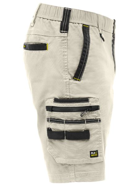 Bisley Flx And Move Cotton Elastic Waist Cargo Short