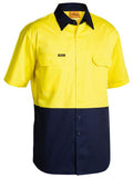 Bisley Hi Vis Cool Lightweight Drill Shirt Short Sleeve