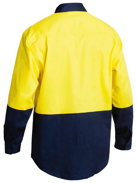 Bisley Hi Vis Drill Shirt Long Sleeve