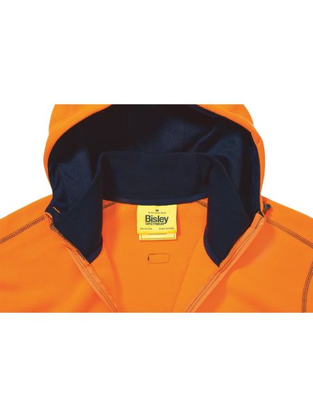 Bisley Hi Vis Zip Front Fleece Hoodie