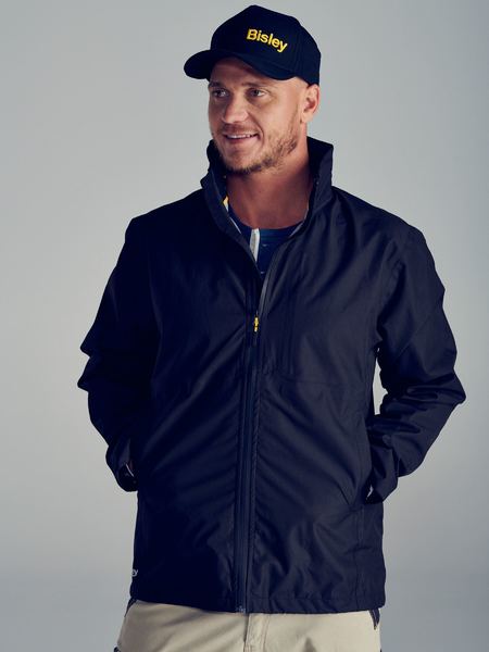 Bisley Lightweight Ripstop Rain Jacket With Concealed Hood