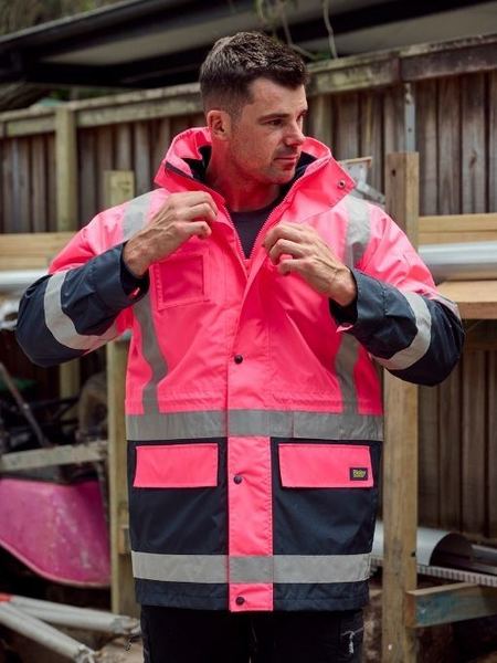 Bisley Taped 5 In 1 Hi Vis Waterproof Rain Jacket