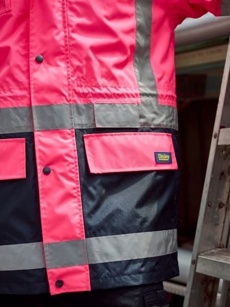 Bisley Taped 5 In 1 Hi Vis Waterproof Rain Jacket