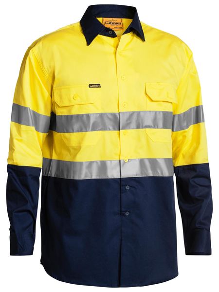 Bisley Taped Hi Vis Cool Lightweight Shirt Long Sleeve