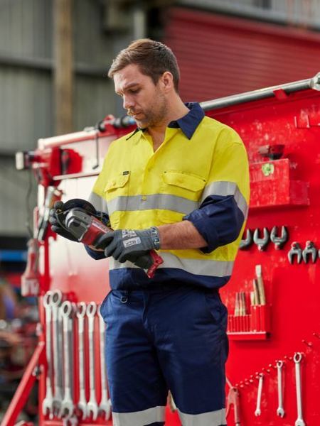 Bisley Taped Hi Vis Drill Shirt Long Sleeve