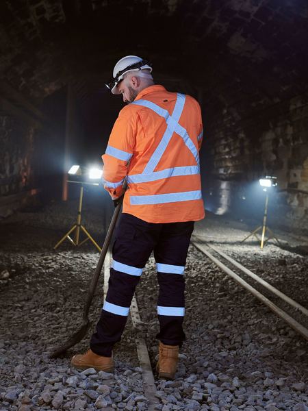 Bisley X Taped Biomotion Hi Vis Cool Lightweight Drill Shirt - Rail Compliant