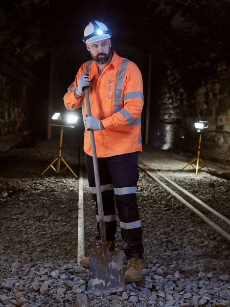 Bisley X Taped Biomotion Hi Vis Cool Lightweight Drill Shirt - Rail Compliant