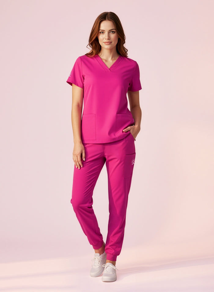 Biz Care Ladies NBCF Charity Jogger Scrub Pant