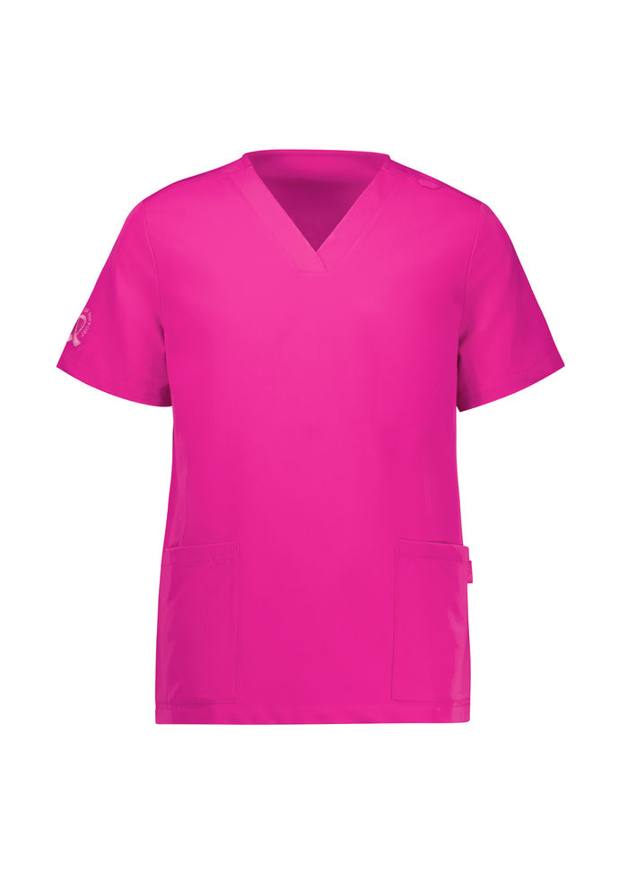 Biz Care Ladies NBCF Charity V-Neck Scrub Top