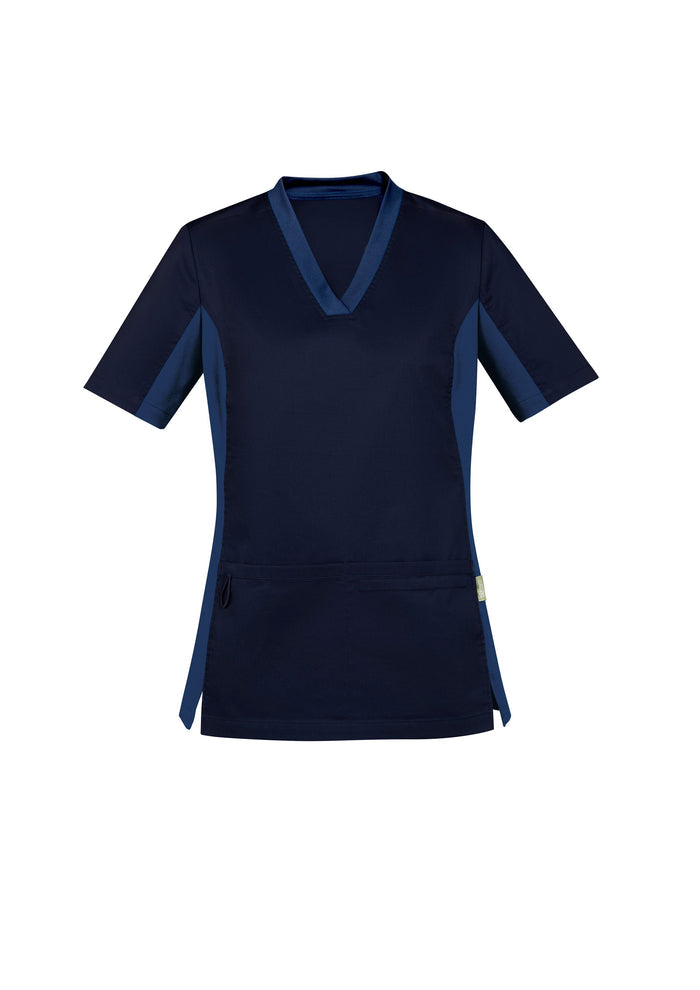 Biz Care Riley Ladies V-neck Stretch Scrub Top