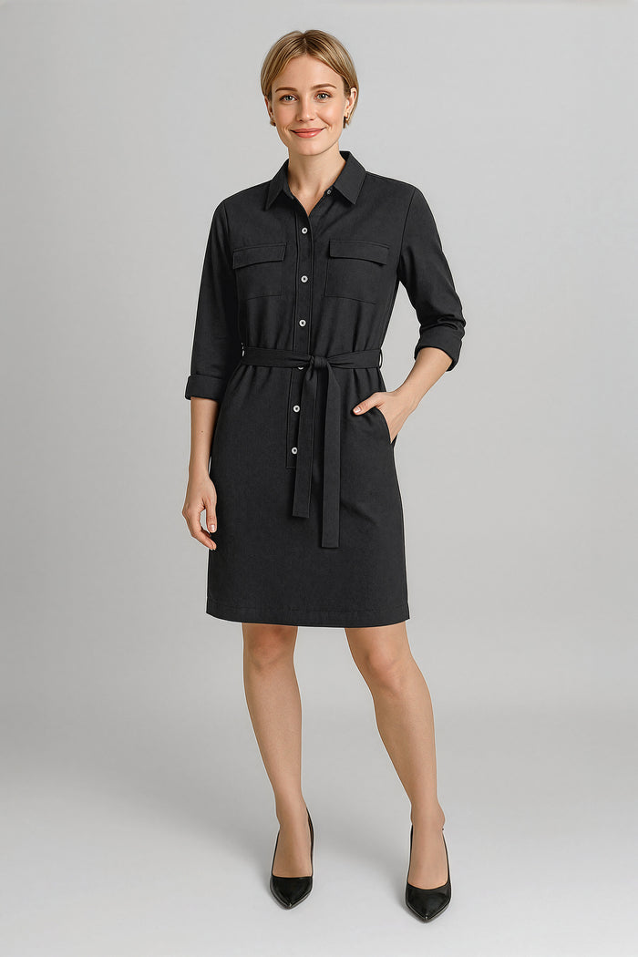 Biz Corporates Chloe Ladies Georgette Shirt Dress