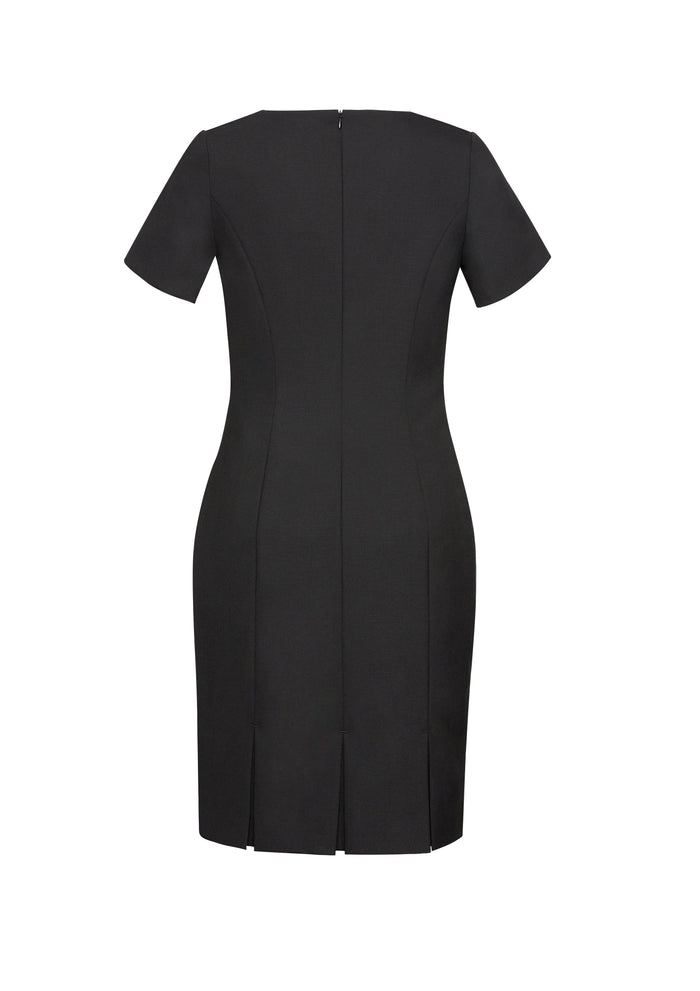 Biz Corporates Comfort Wool Stretch Ladies Short Sleeve Dress