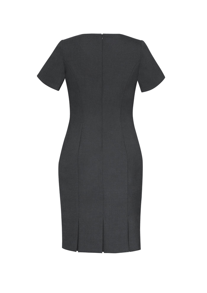 Biz Corporates Comfort Wool Stretch Ladies Short Sleeve Dress