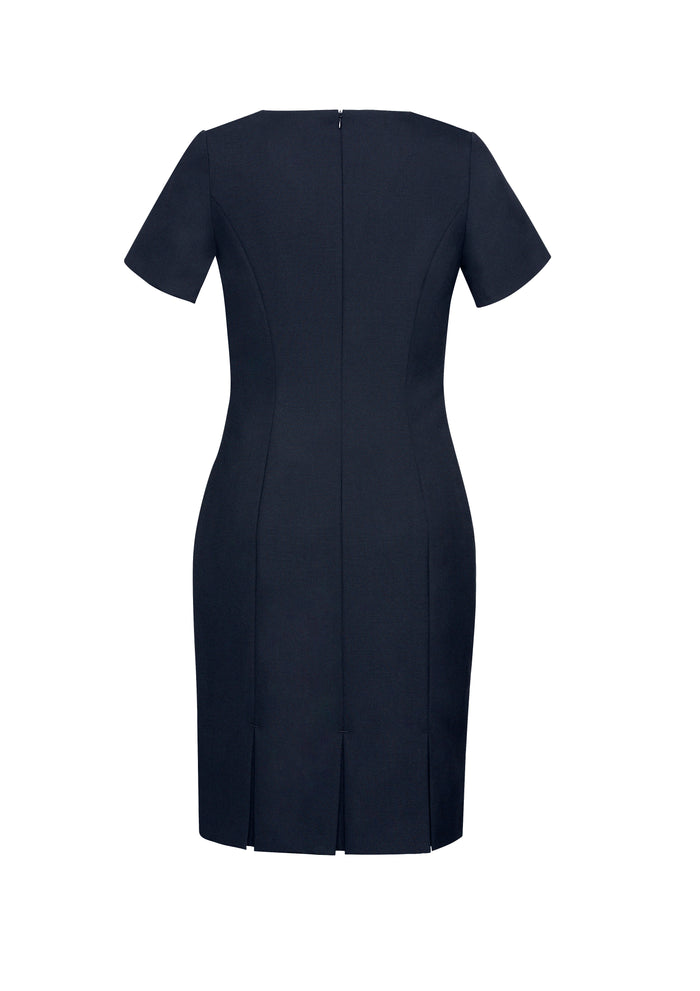 Biz Corporates Comfort Wool Stretch Ladies Short Sleeve Dress