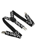 Black and White Music Printed Braces (2.5 cm) - thefancydress.co.uk