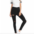Black Distressed Skinny Jeans