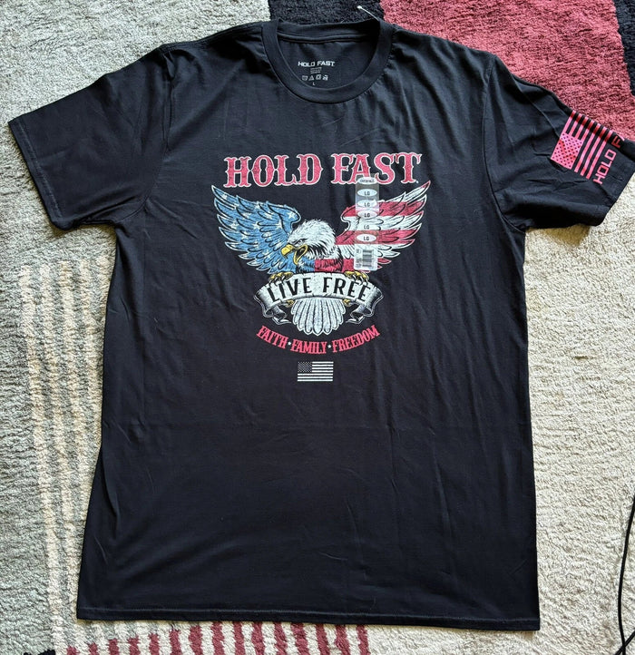 Black Hold Fast Eagle Tshirt