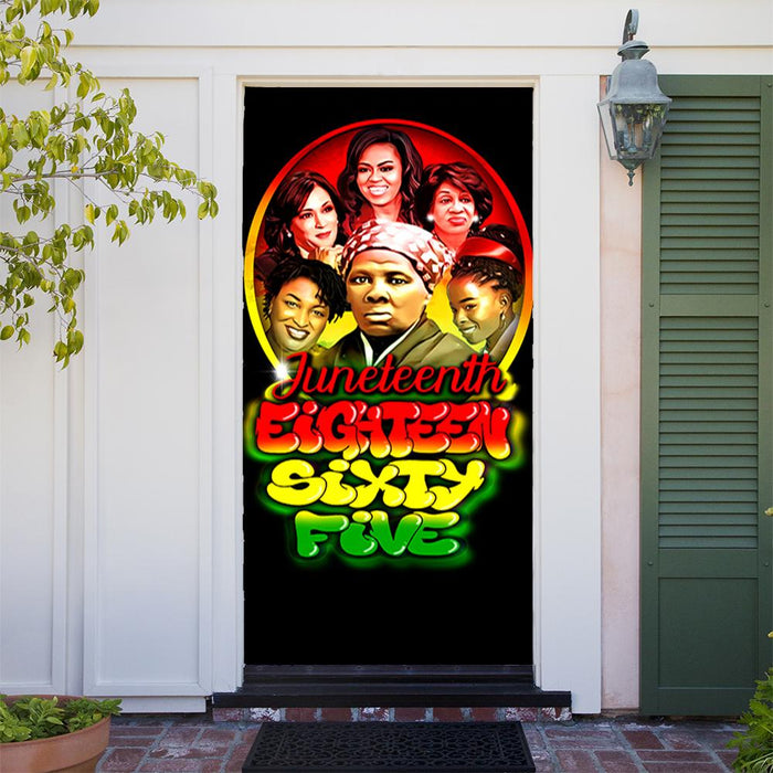 DoorFoto Door Cover Black Independence