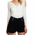 Women's Black Sailor Moon Front Pockets Shorts