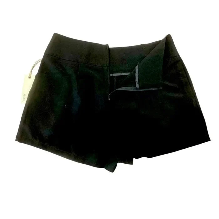 Women's Black Shorts Sailor Style Side Front Pockets in Small, Medium, Large - Wild Time Fashion