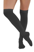 Black Stretchy Plain Over The Knee Socks