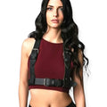 Black Wide Strap Body Harness Belt