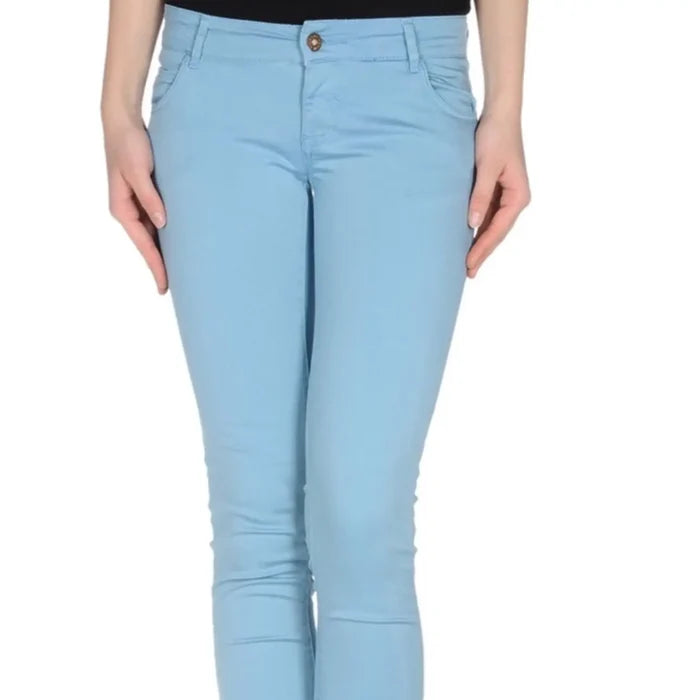 Women's Blue Fog Lightweight Low Rise Skinny Jeans with stretch denim and skinny leg fit / timeout / size 8