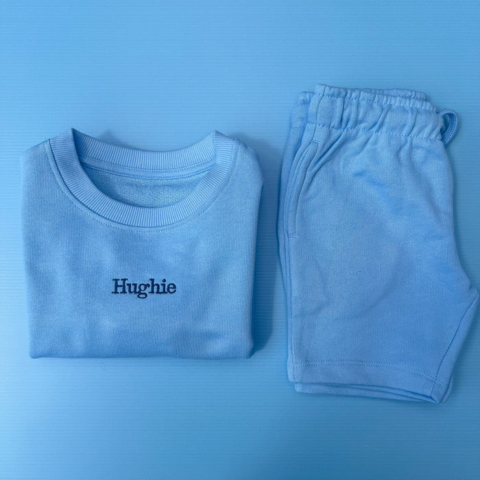 Blue Jumper & Short Set
