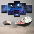 Blue Mitsubishi Lancer Evolution Sport Car Wall Art Decor - BlueArtDecor