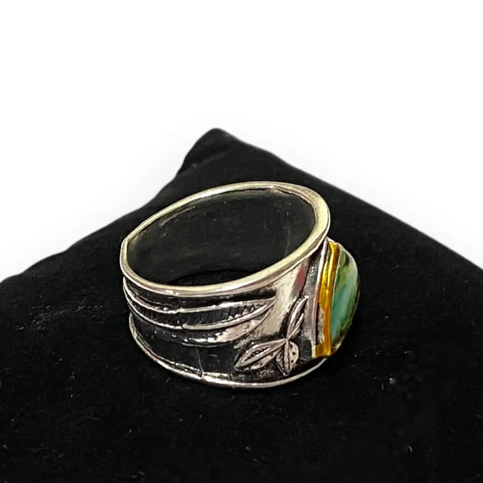 Boho Chic Silver Engraved Tapered Ring - Wild Time Fashion