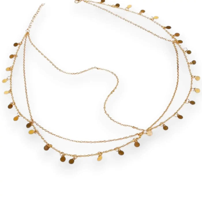 Boho Gold Coin Head Chain hair accessory