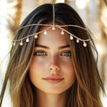 Boho Gold Coin Head Chain Headpiece Accessory