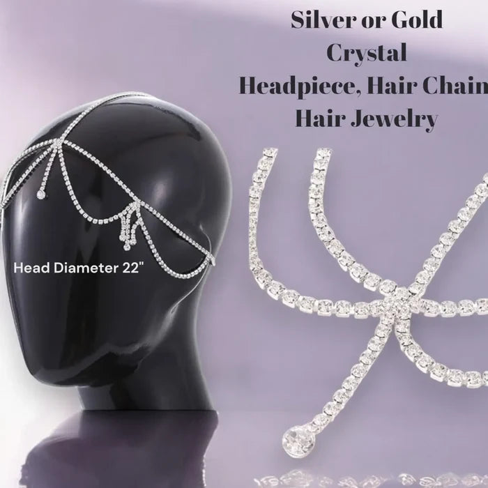Image description of Sparkling Rhinestone Tassel Head Chain