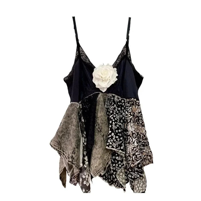 Boho Hippie Festival Hanky Cami Tank Top -Wild Time Fashion