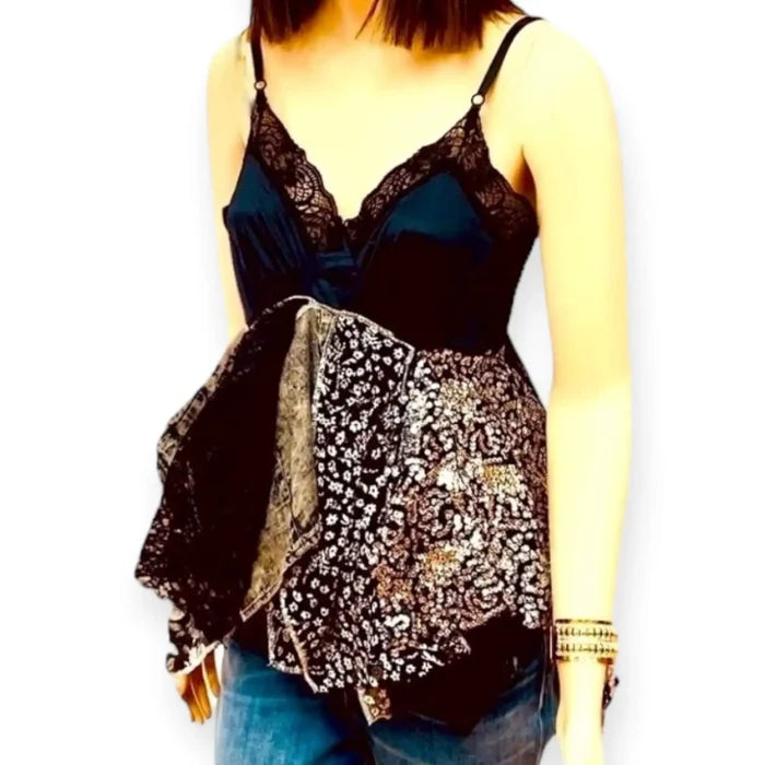 Boho Hippie Festival Hanky Cami Tank Top -Wild Time Fashion