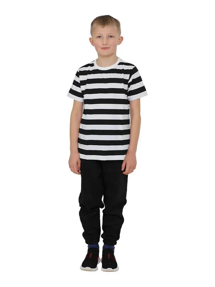 Boys Pirate Costume Set - Striped T-shirt, Hat & Bandana - thefancydress.co.uk
