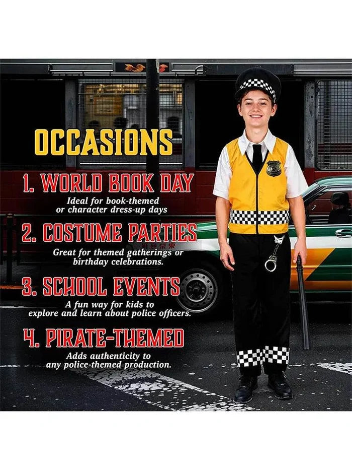 Boys Policeman Dress Up Fancy Dress Police Officer Role Play Set - thefancydress.co.uk