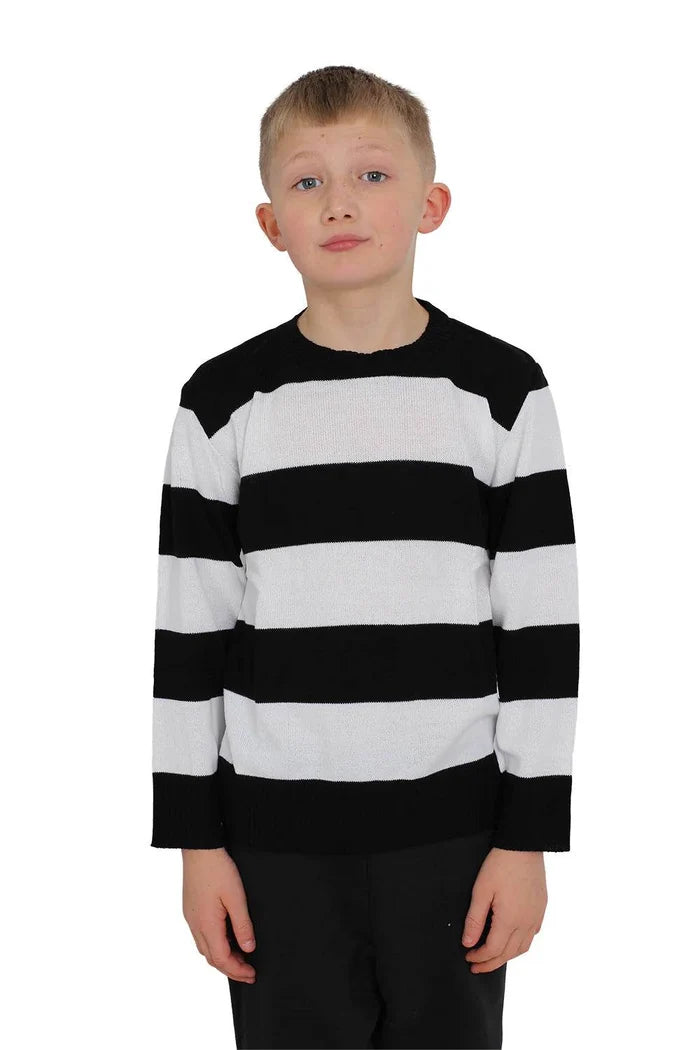 Boys Short Sleeves Stripe T-Shirt - thefancydress.co.uk