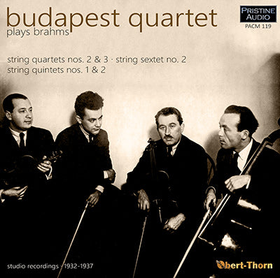 BUDAPEST QUARTET Brahms String Quartets, Quintets, Sextet (1932-37) - PACM119 - CD